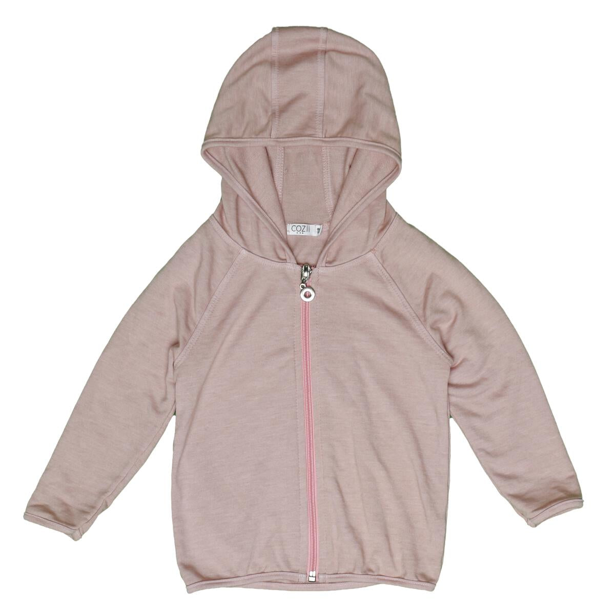Cozii Long Sleeve Zip Hoodie with Binding Heather