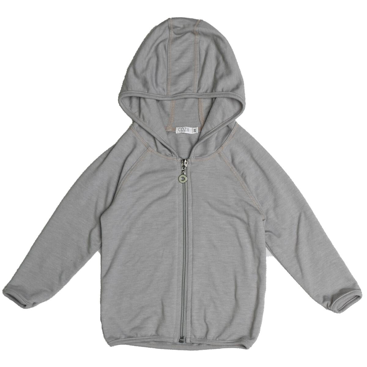 Cozii Long Sleeve Zip Hoodie with Binding Heather