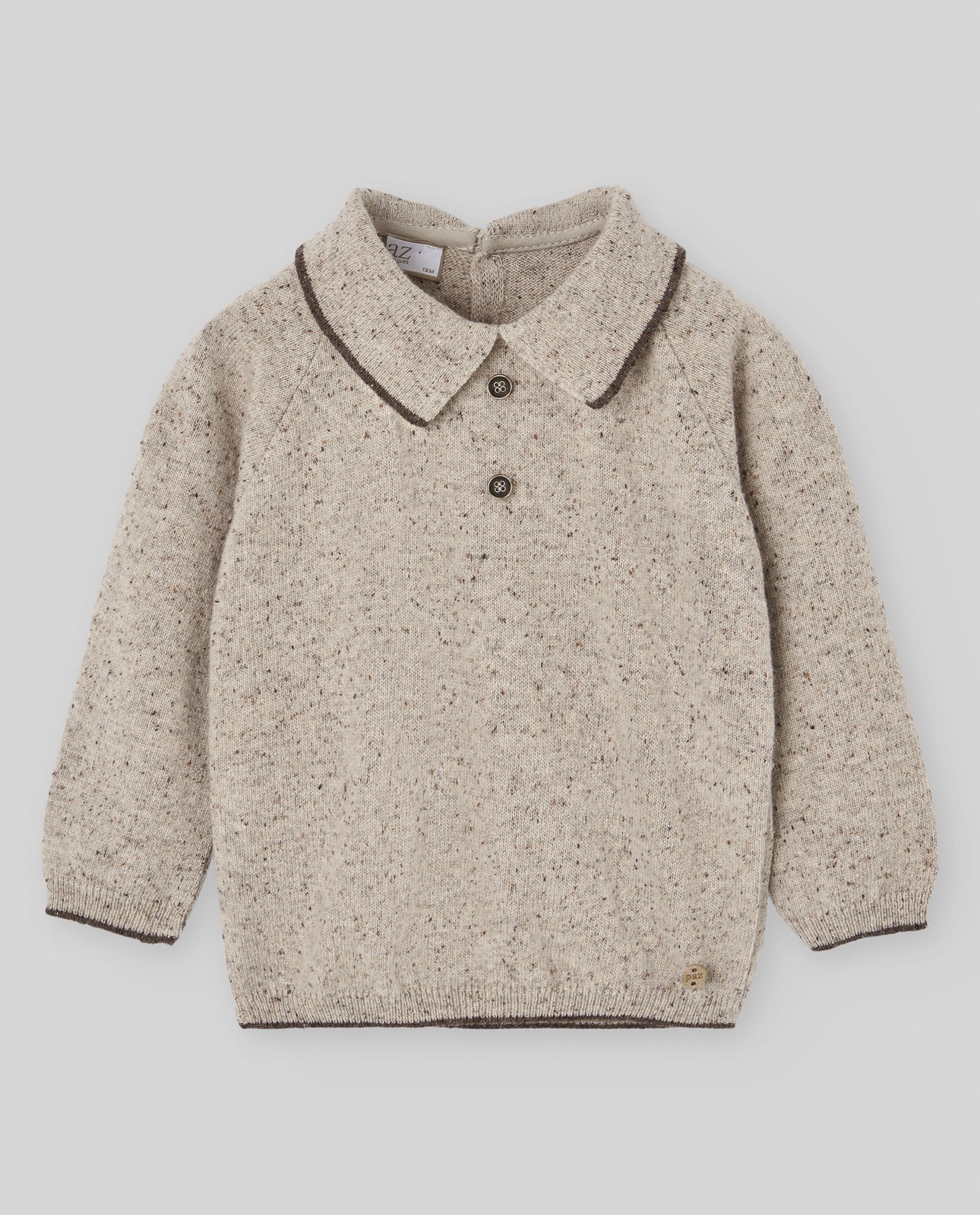 Paz Rodriguez - Noz Knit Newborn Pullover, Capuccino