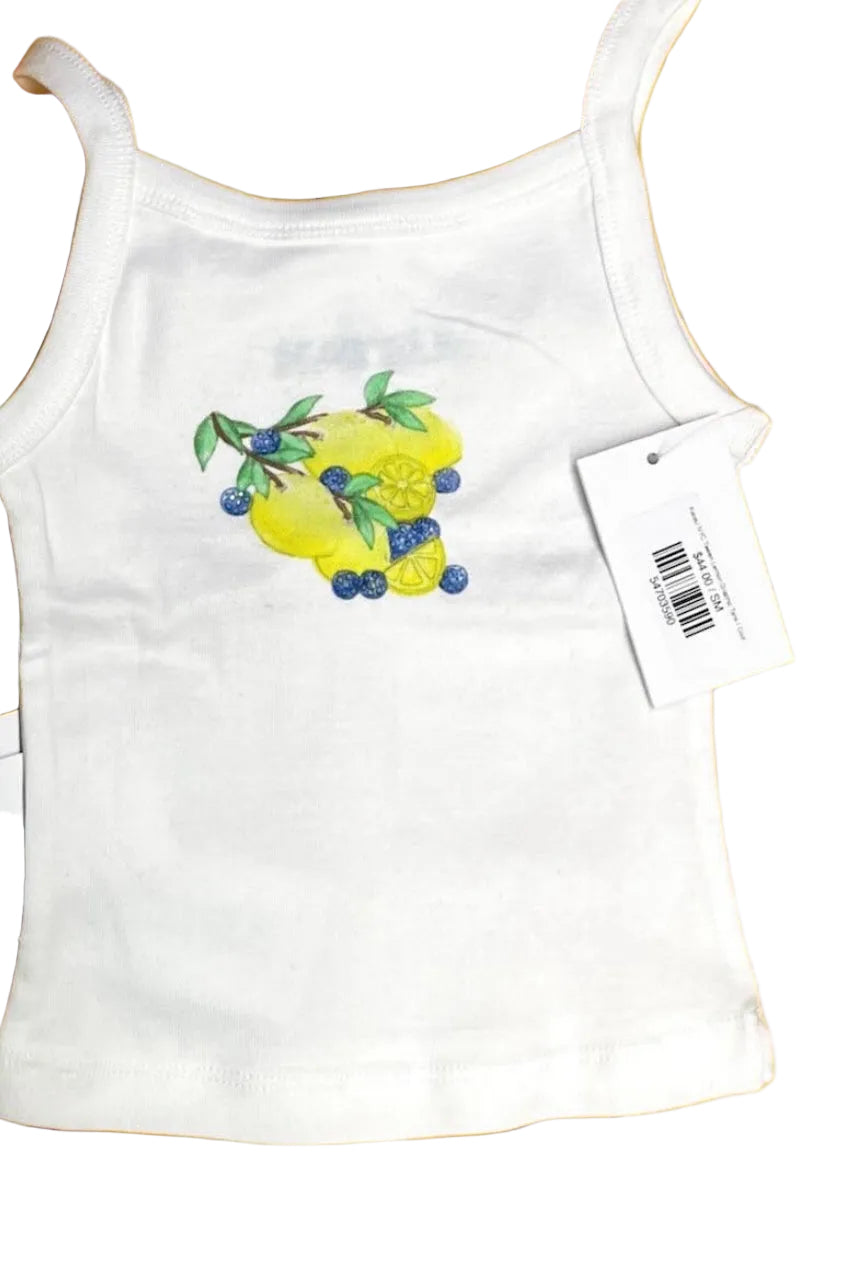 Katie J - Tween Lemon White Tank