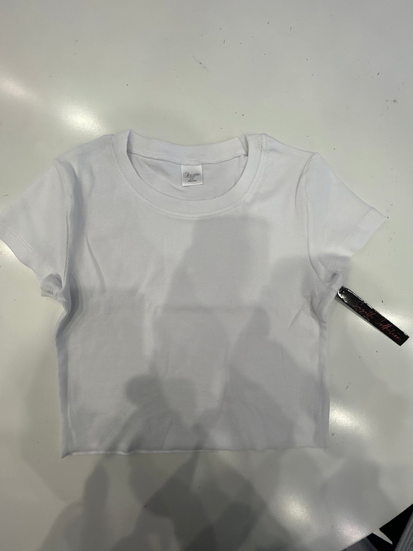 Suzette white boxy tee