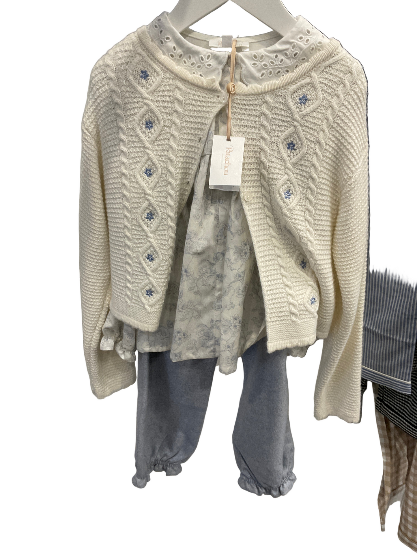 Patachou - Cardigan, Blouse & Pants 3pc Set