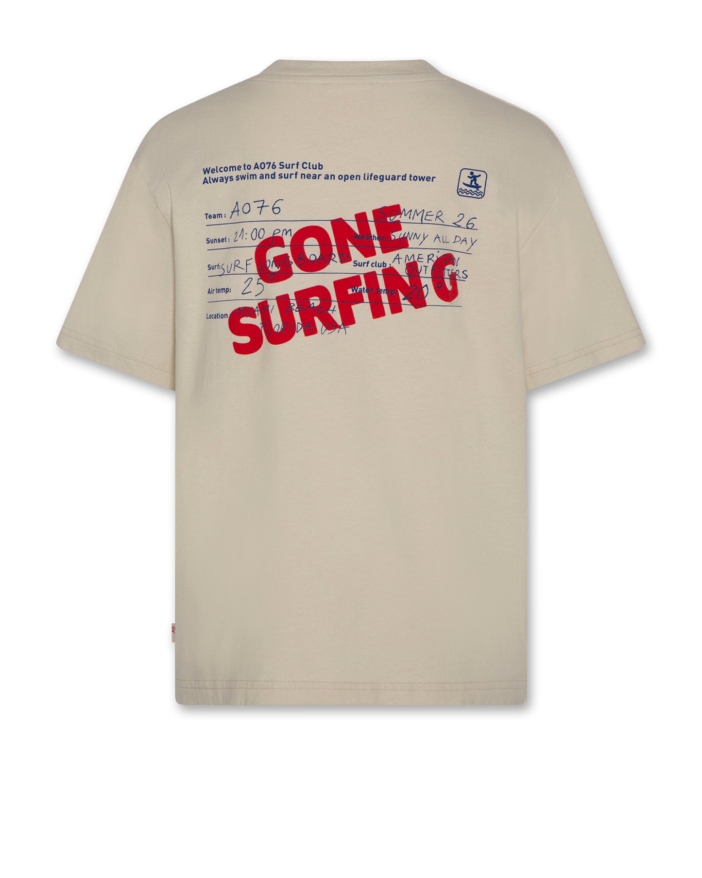 A076 - Richmond T-Shirt Surfing, Bone