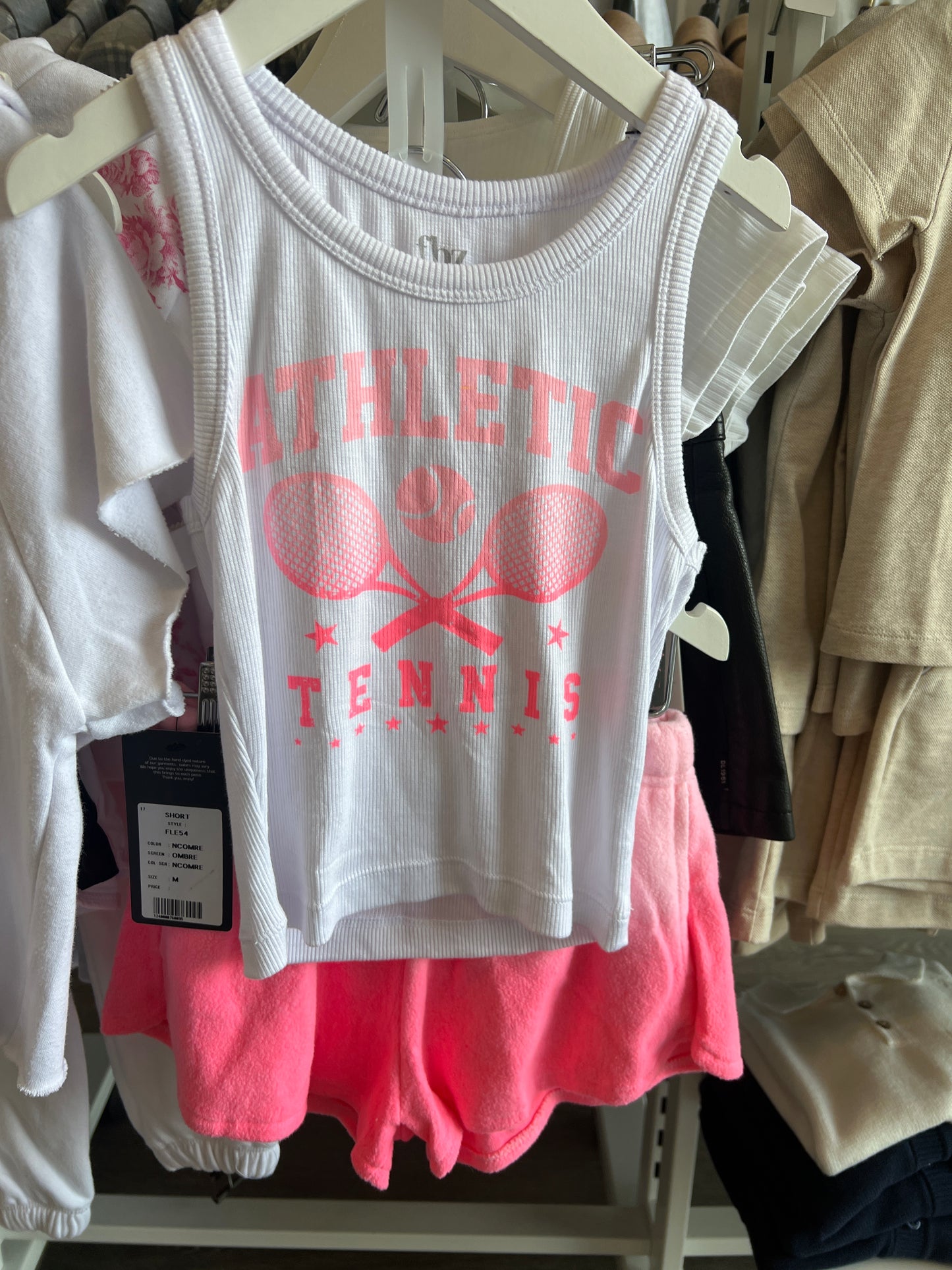 FBZ pink ombre tennis short set