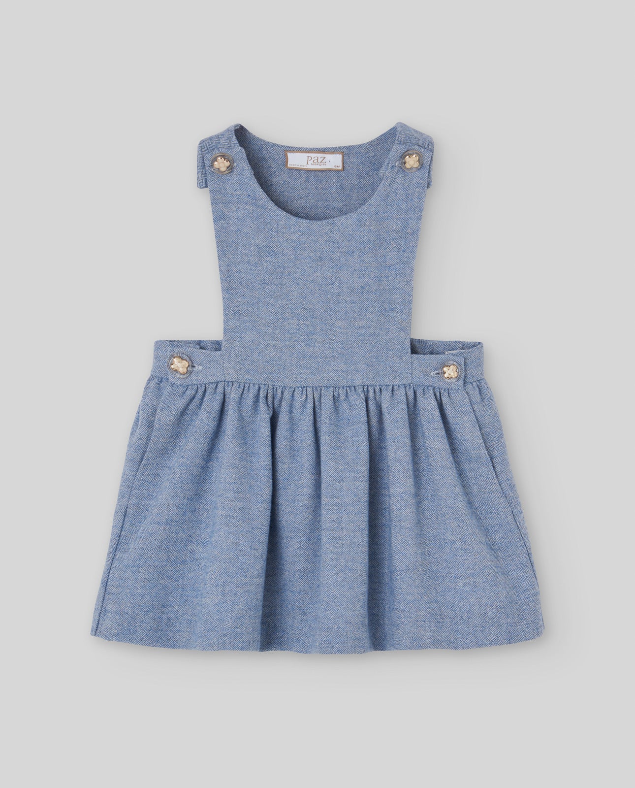 Paz Rodriguez - Ponte Woven Infant Girl Dress, Sapphire Blue