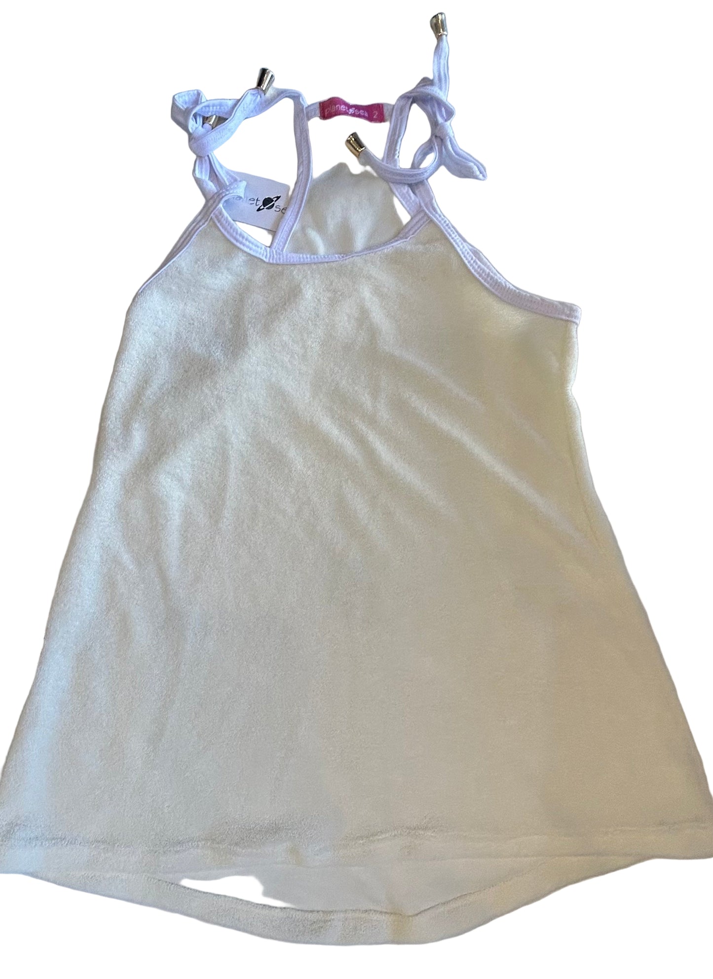 Planet Sea - Cream Terry Racerback Cover Up