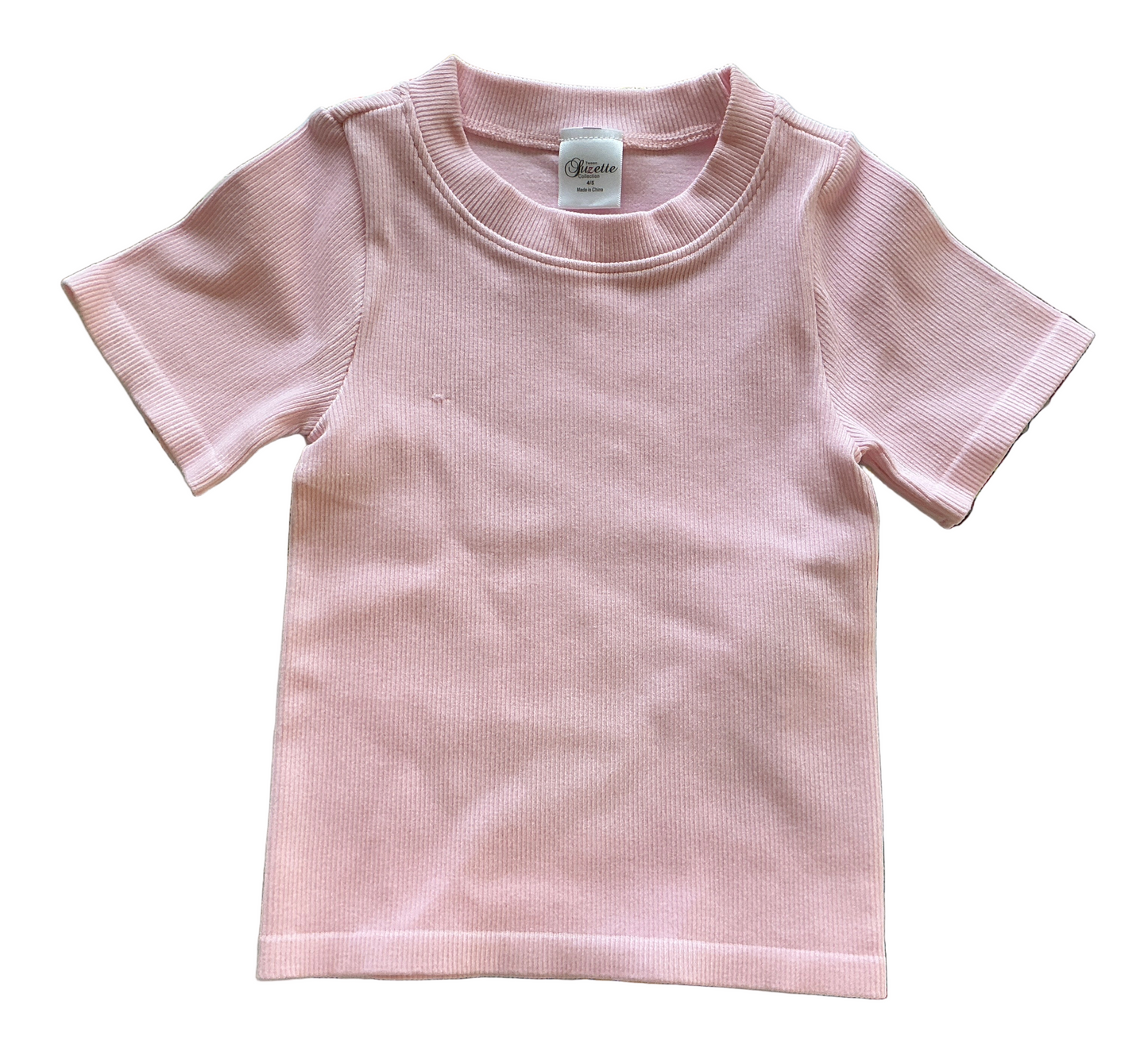 Suzette - Pink Ribbed Shirt