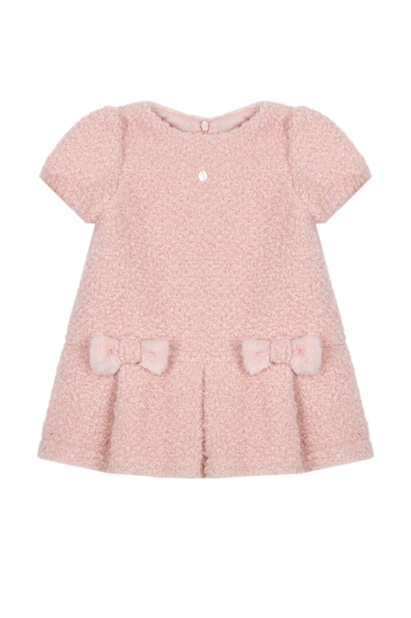 Patachou - Girls Short Sleeve Dress, Pale Pink