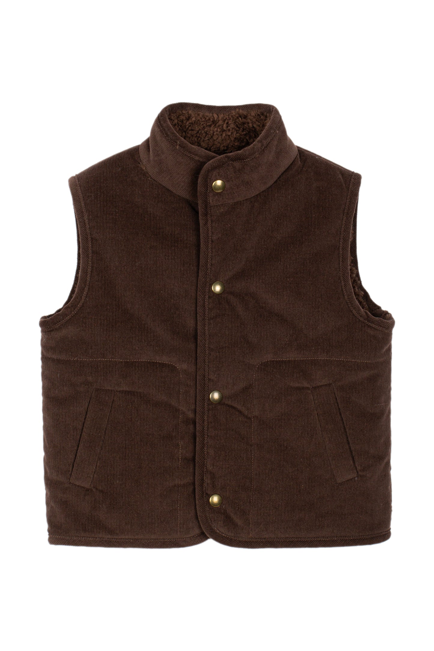 Patachou - Sleeveless Buttoned Top, Brown