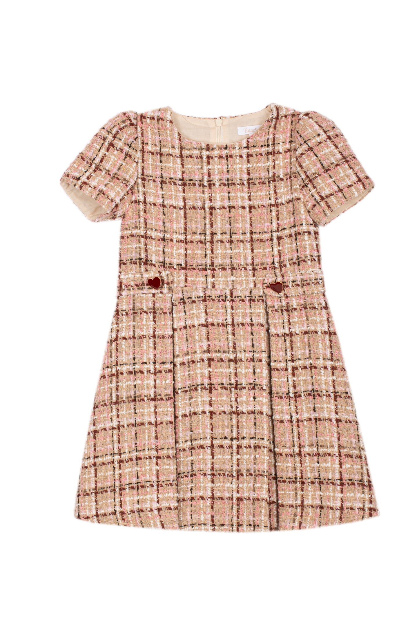 Patachou - Girls Short Sleeve Dress, Bordeaux