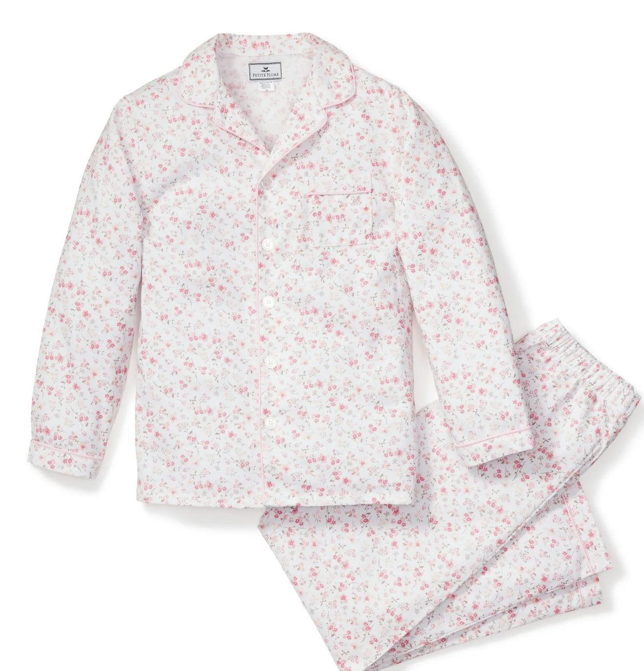 Petite Plume - Kid's Twill Pajama Set in Dorset Floral