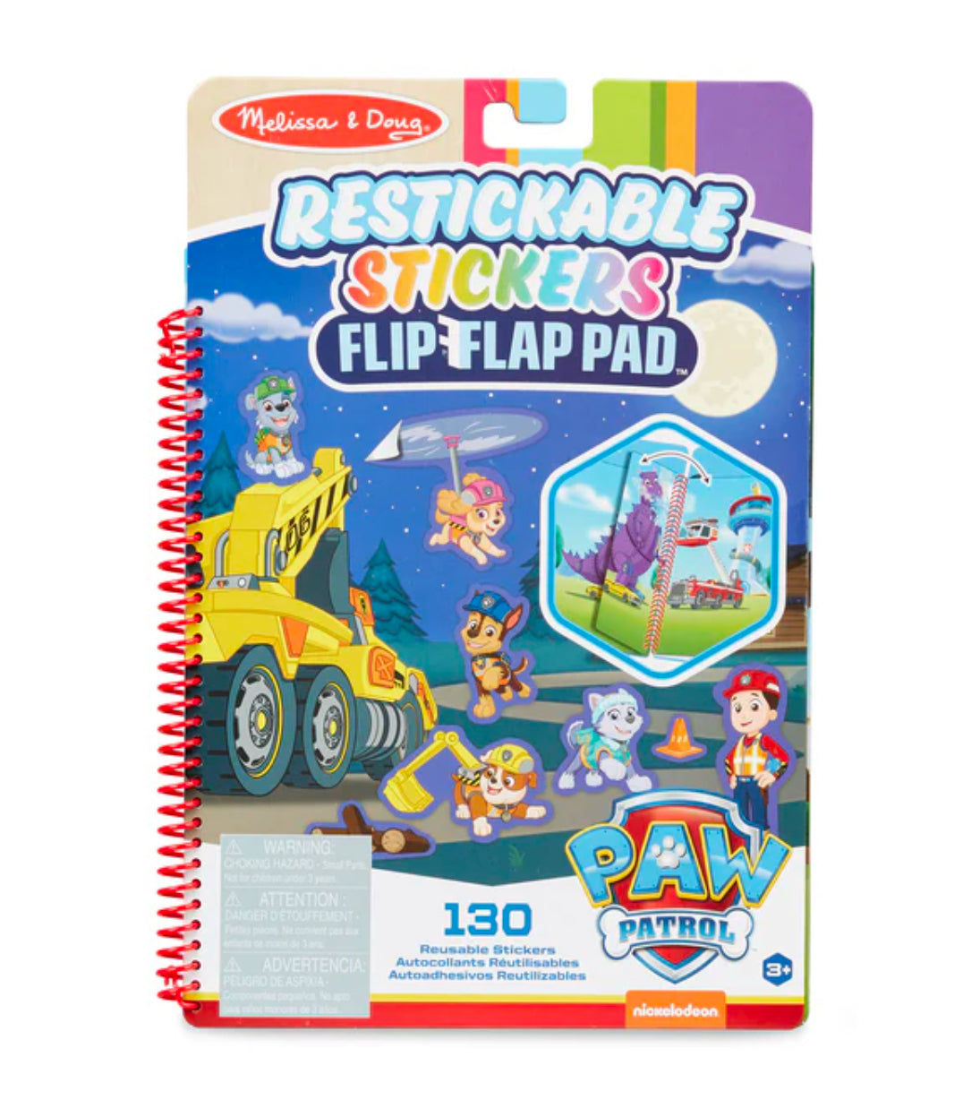 Melissa & Doug - PAW Patrol Restickable Stickers Flip-Flap Pad - Ultimate Rescue