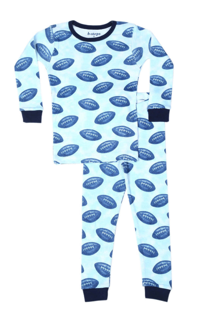Baby Steps - 2pc Pajamas Football, Blue
