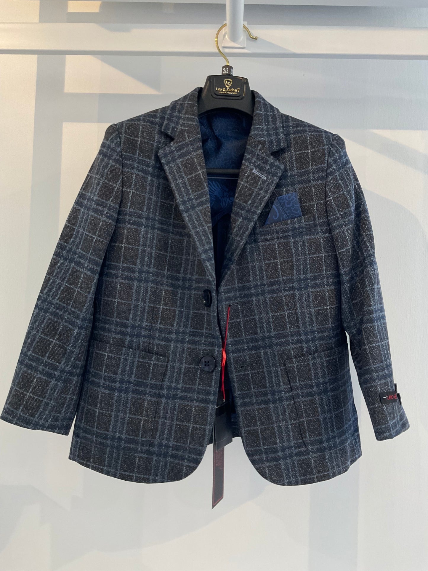 Leo and Zachary - Plaid Stretch Blazer
