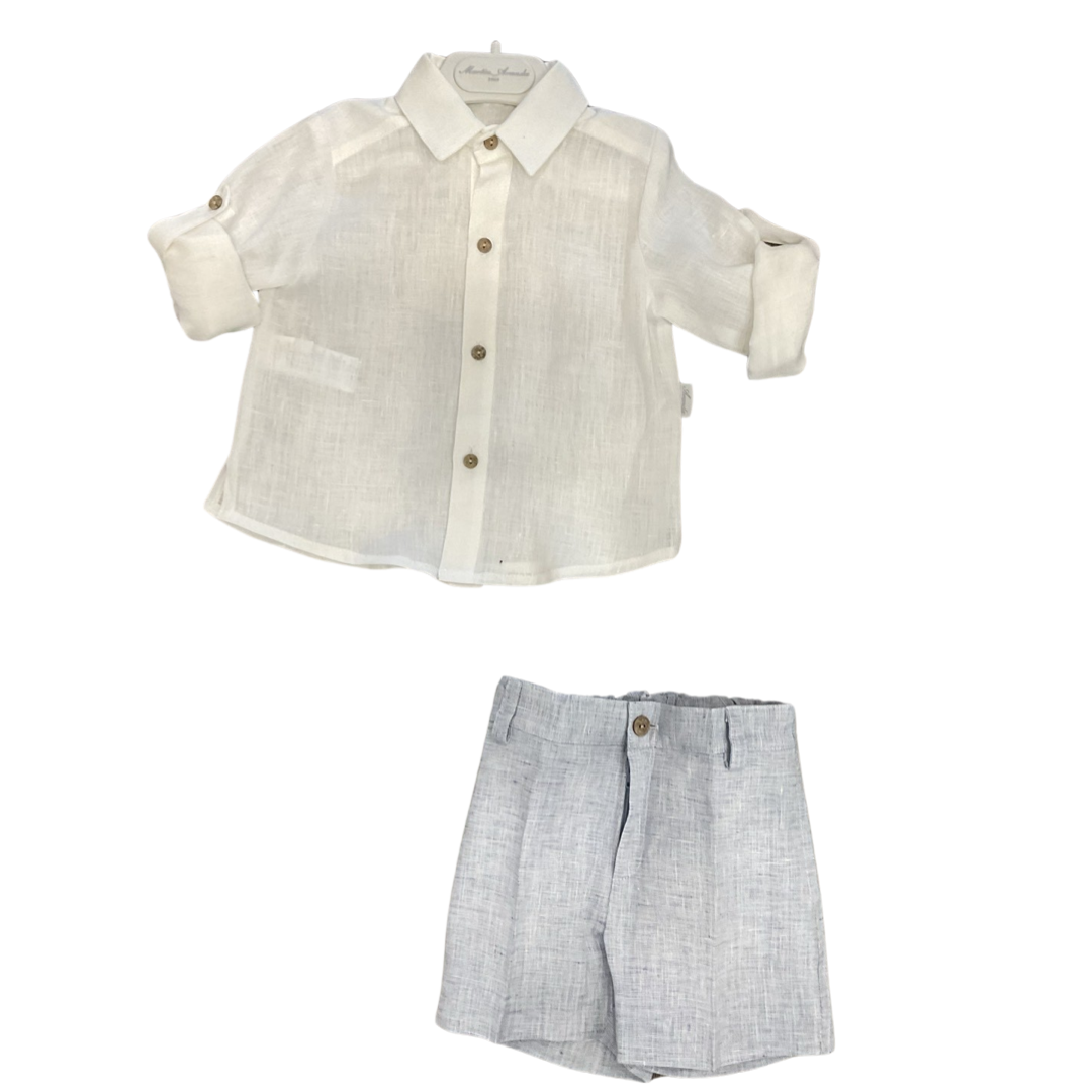 Martin Aranda - Woven White Top & Shorts