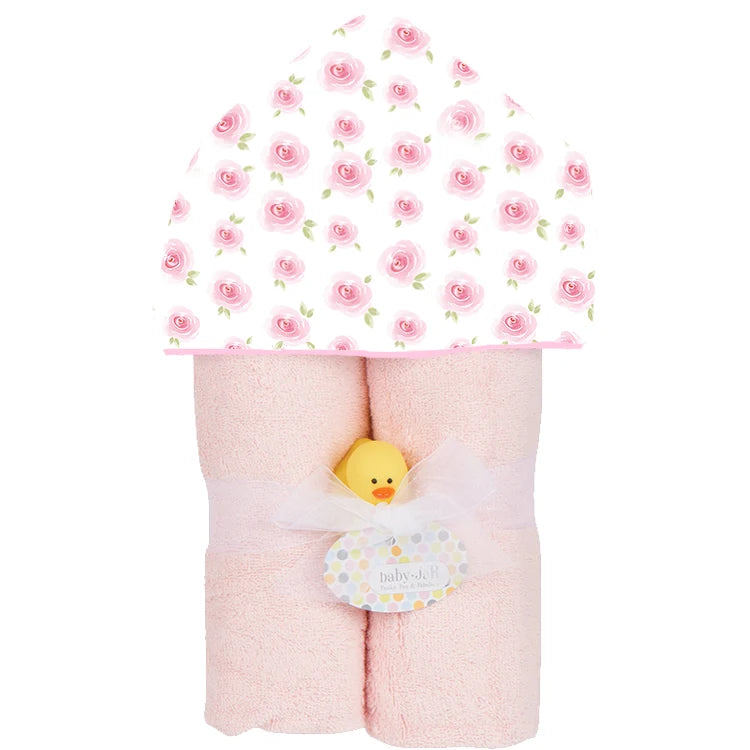 Baby Jar - Deluxe Hooded Towel, Rosebuds