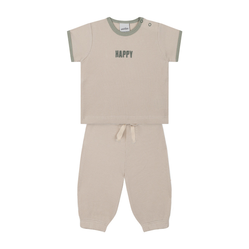 ANTEBIES Beige Waffle Set | Casual Baby Clothing | LeTank