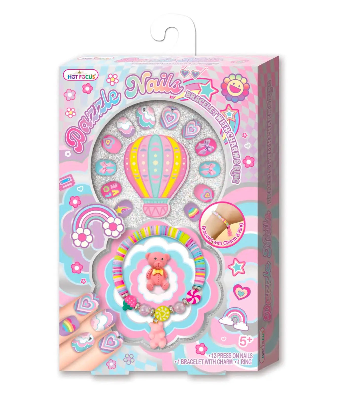 Hot Focus - Dazzle Nails, Rainbow (016RB)