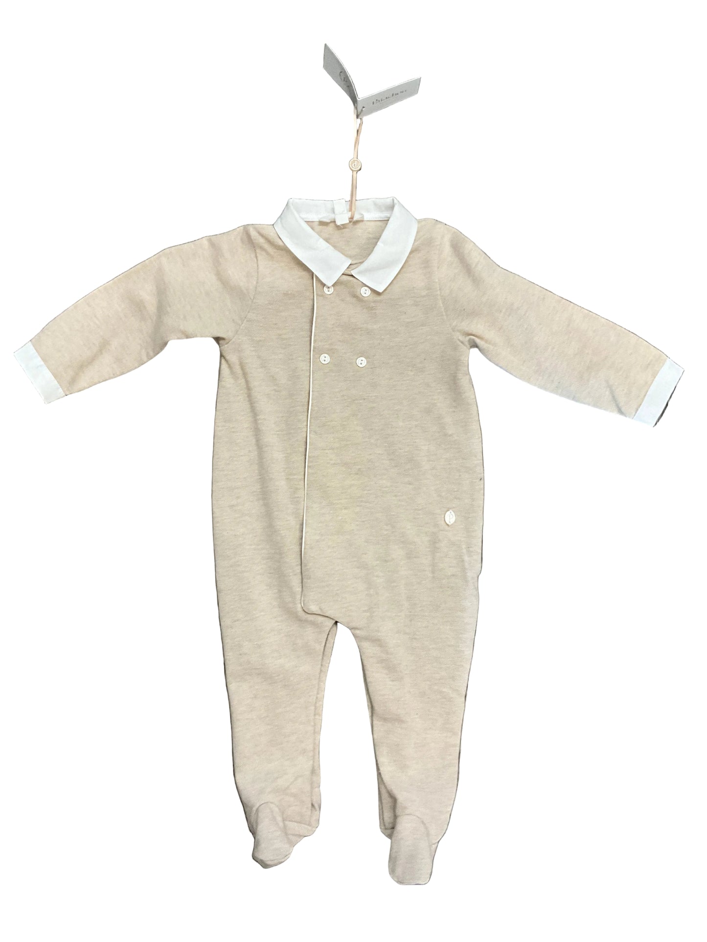Patachou - Beige Collared Footie