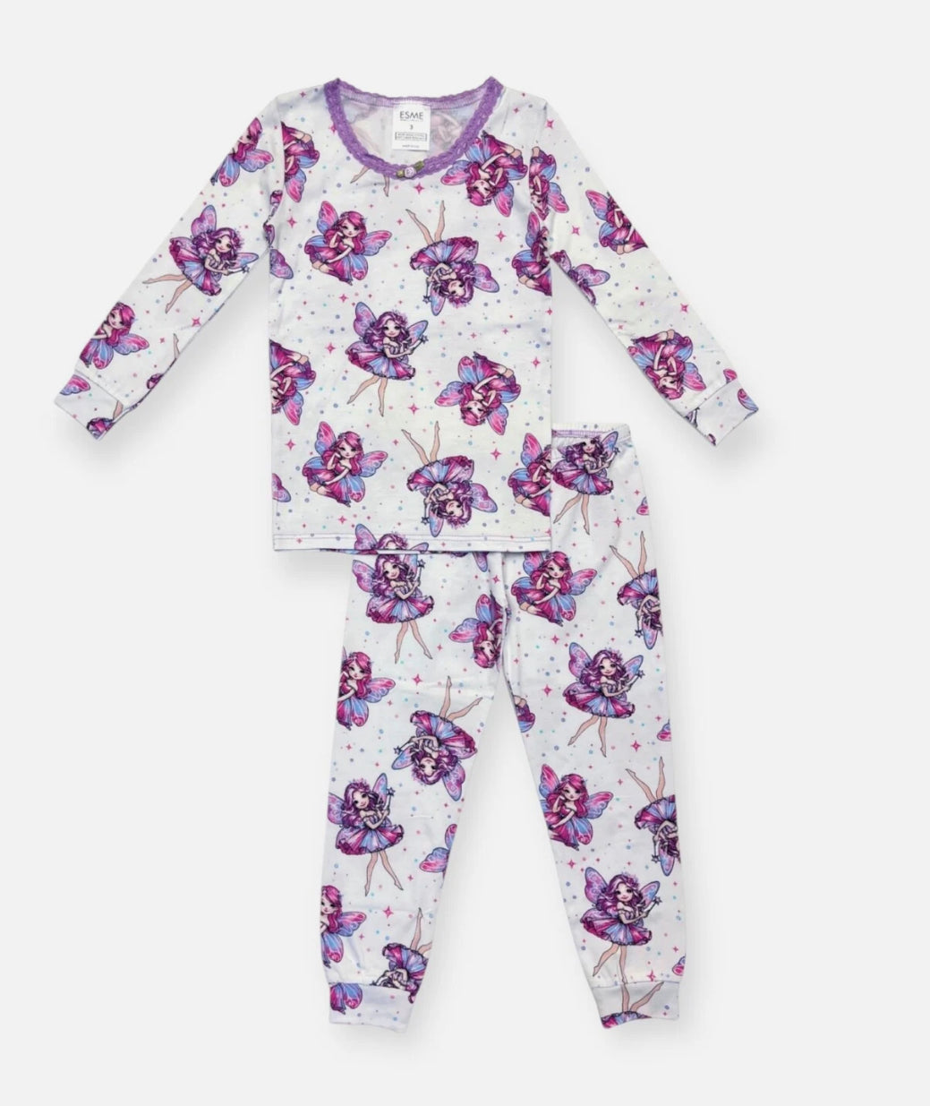 Esme Fairies Long Sleeve Pajama Set - Girls' Sleepwear