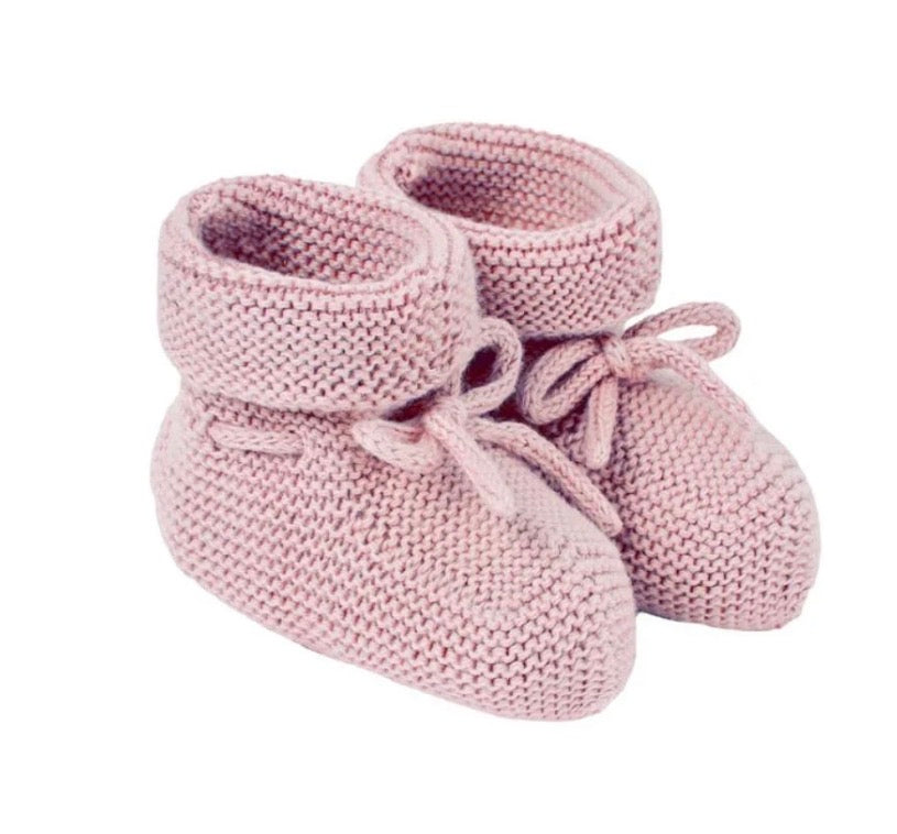 Paz Rodriguez - Esencial Woven Newborn Shoes, Mist Pink