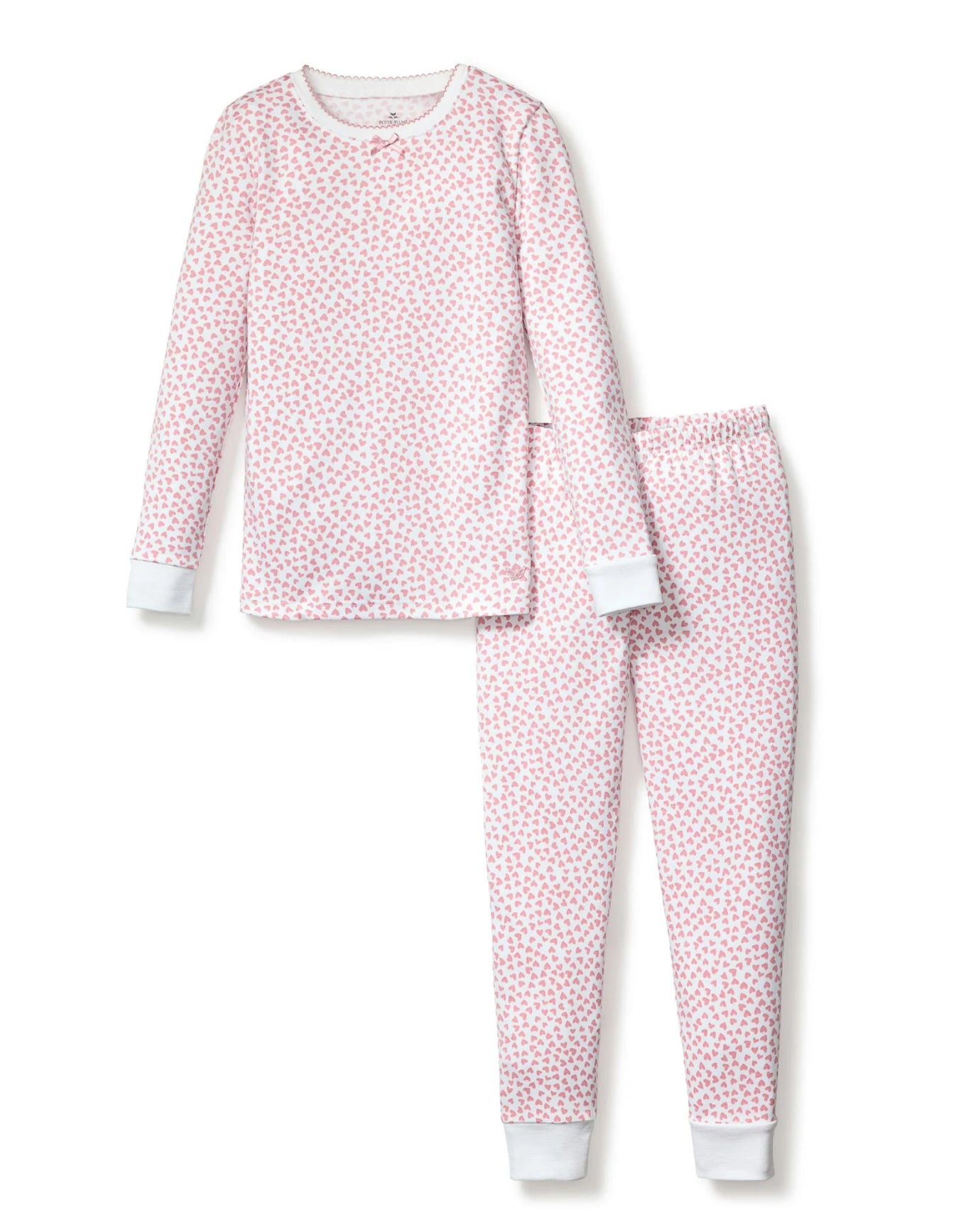 Petite Plume - Kid's Pima Snug Fit Pajama Set in Sweethearts