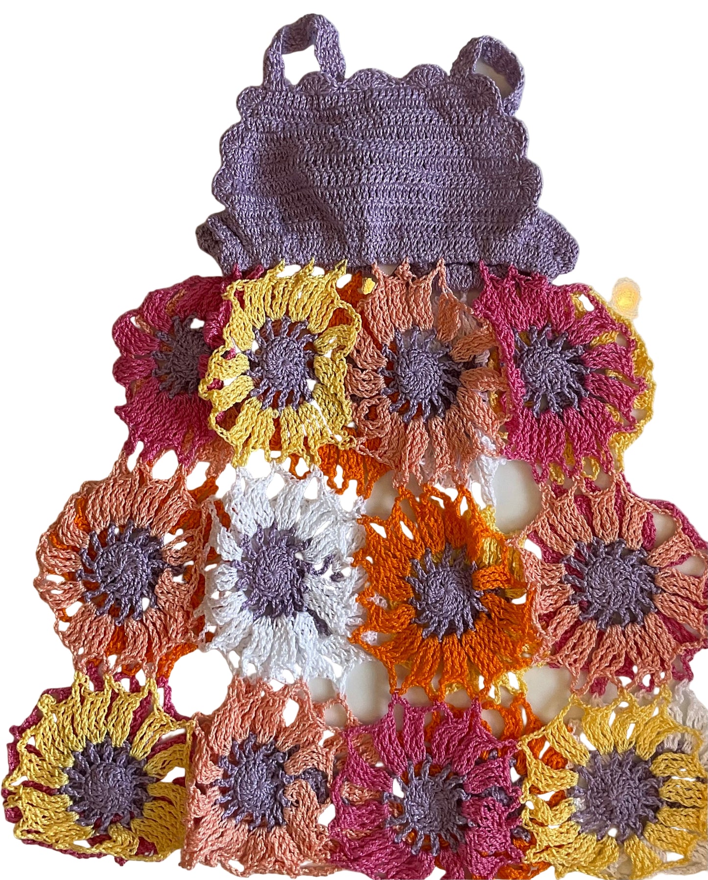 Planet Sea - Lilac Multi Crochet Flower Dress