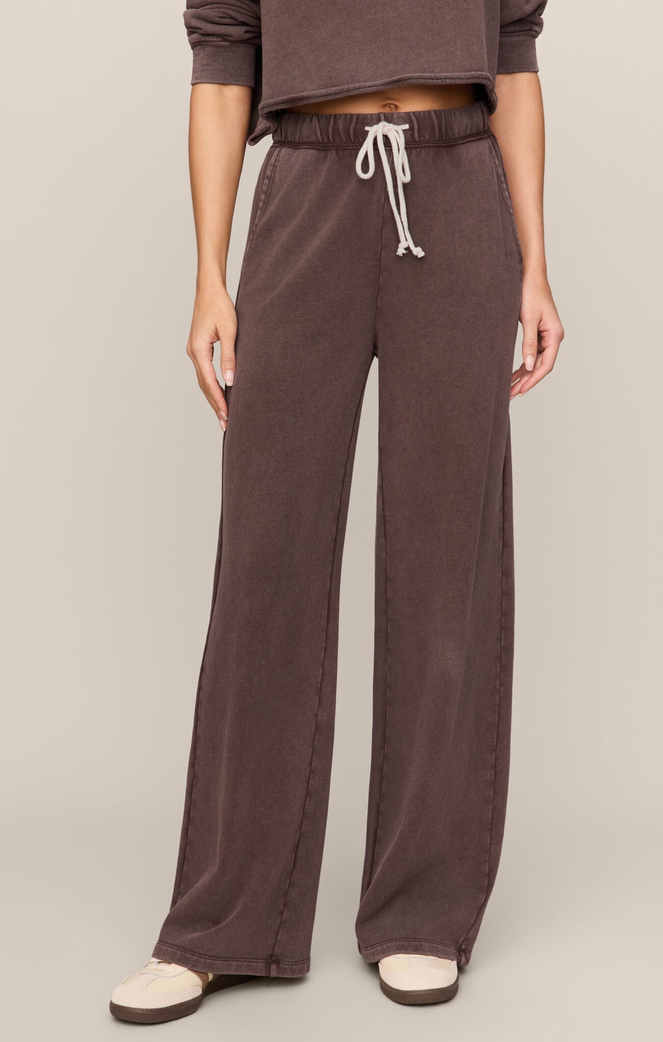 Z Supply - All Day Knit Jacket & Hunter Knit Pants, Dark Chocolate