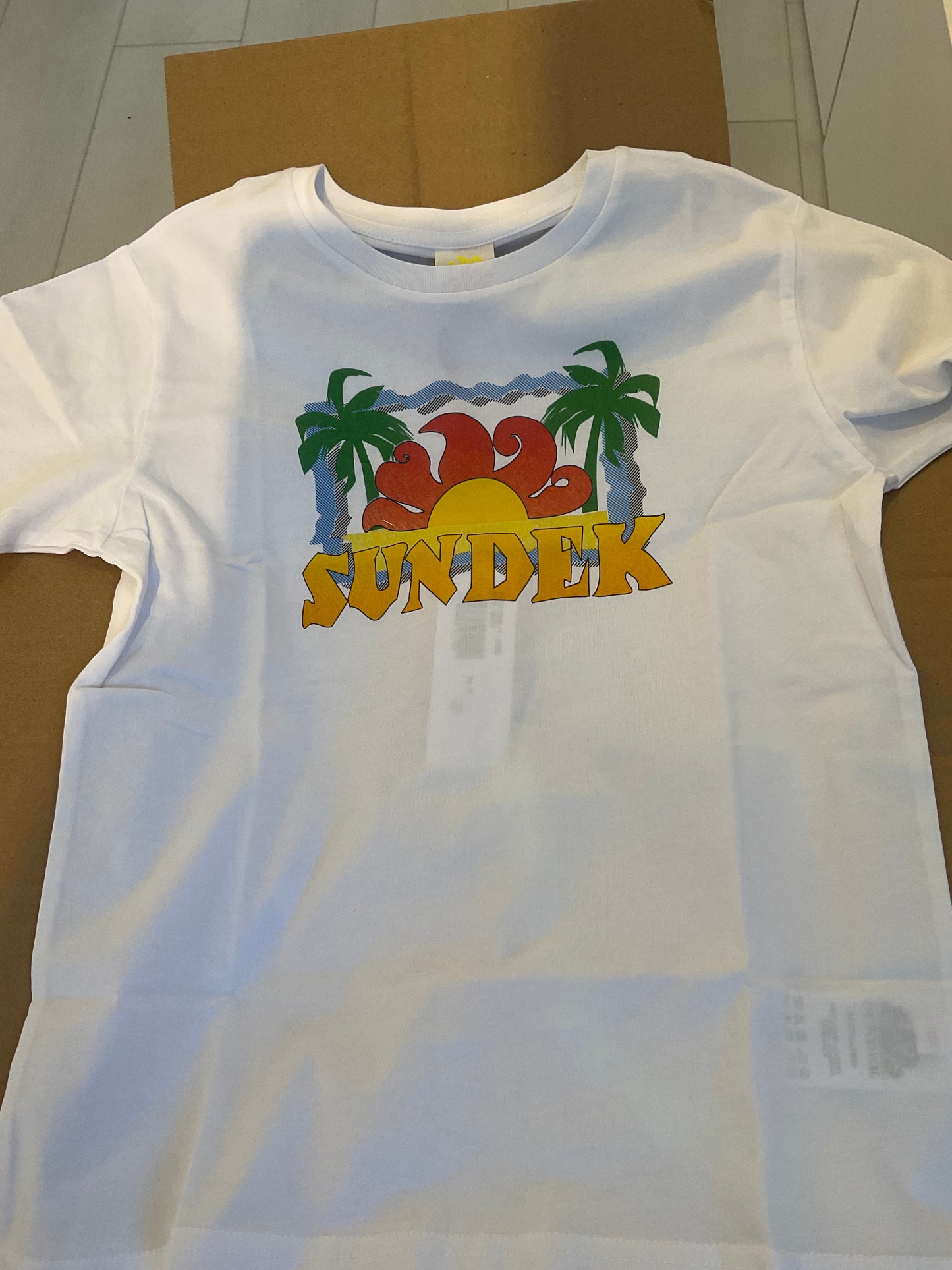 Sundek: White Sunset T shirt