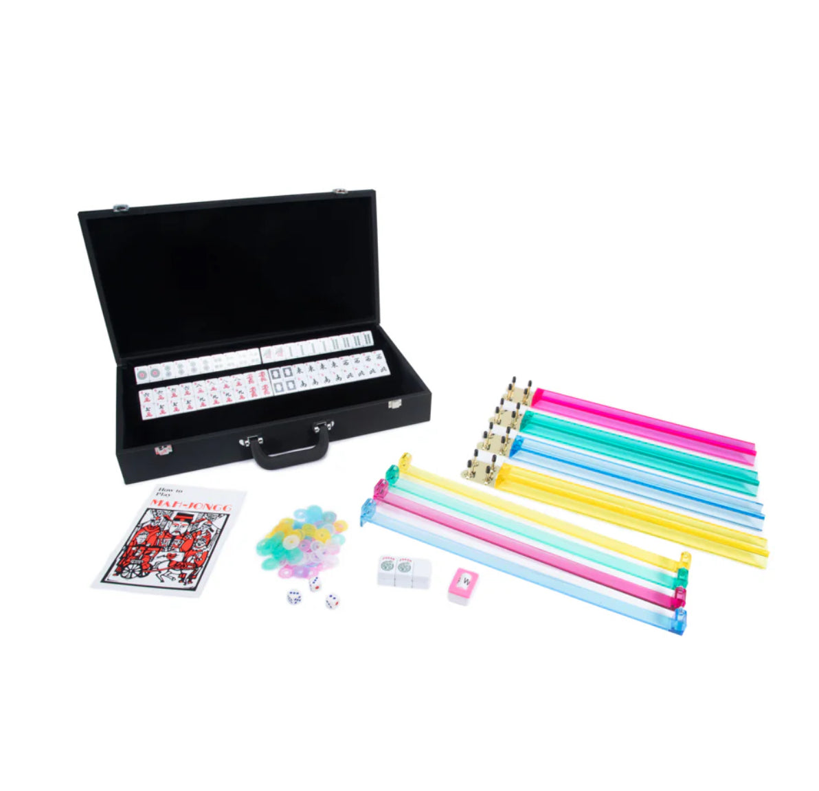 Brouk - Mahjong Set in Black Croc