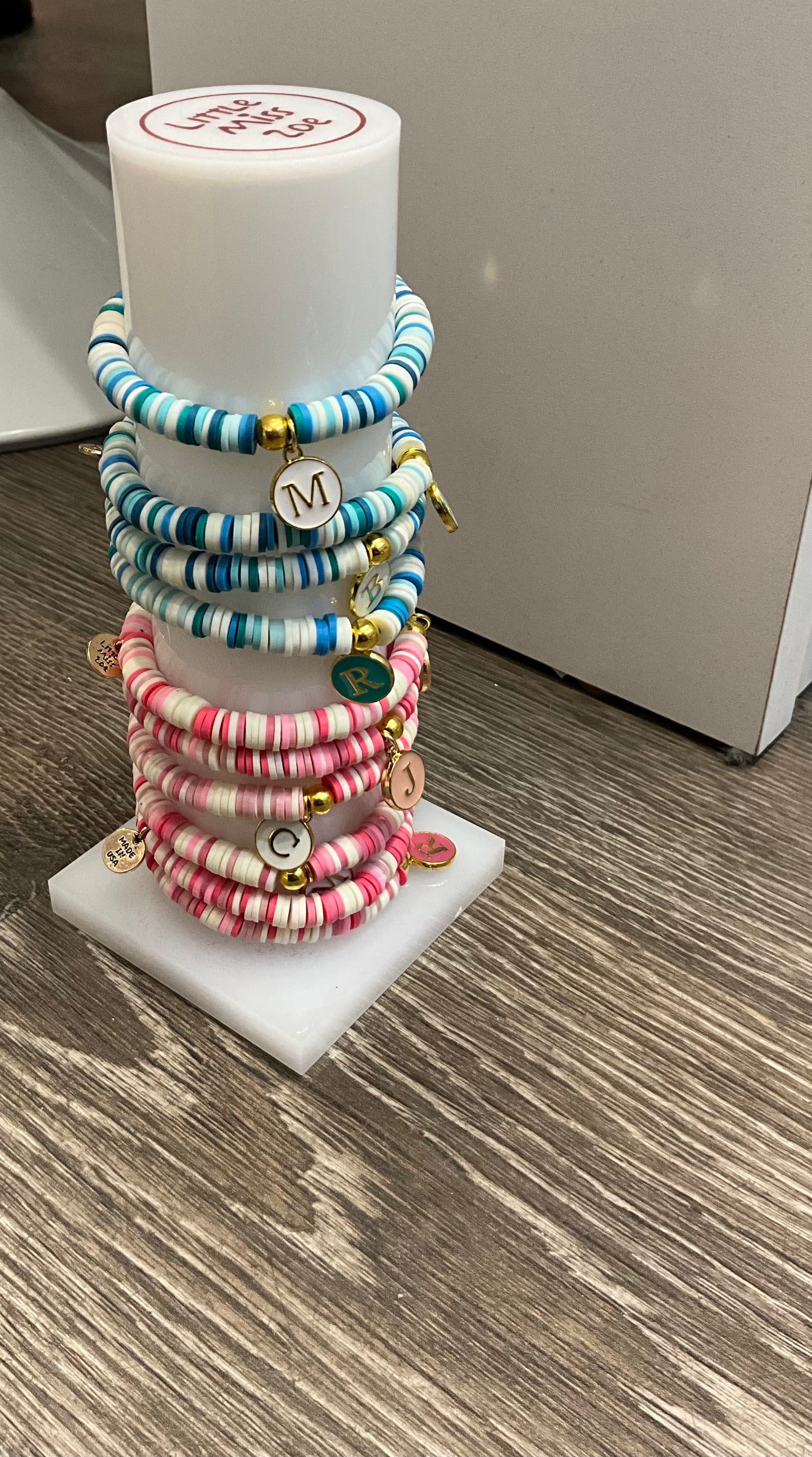 Little Miss Zoe - Vinyl Disc Initial Bracelet