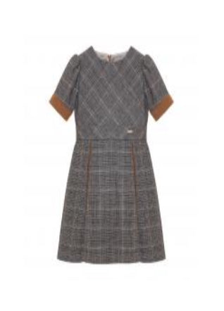 Patachou - Girls Camel Plaid Dress