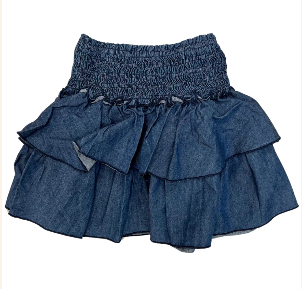 Fbz Denim Ruched Skirt