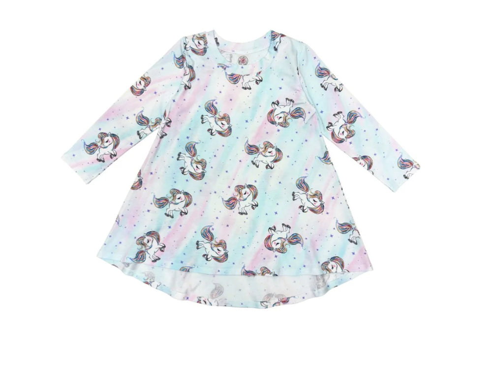 ESME Girls' Unicorn Sky Long Sleeve Hi-Low Dress | Buy now