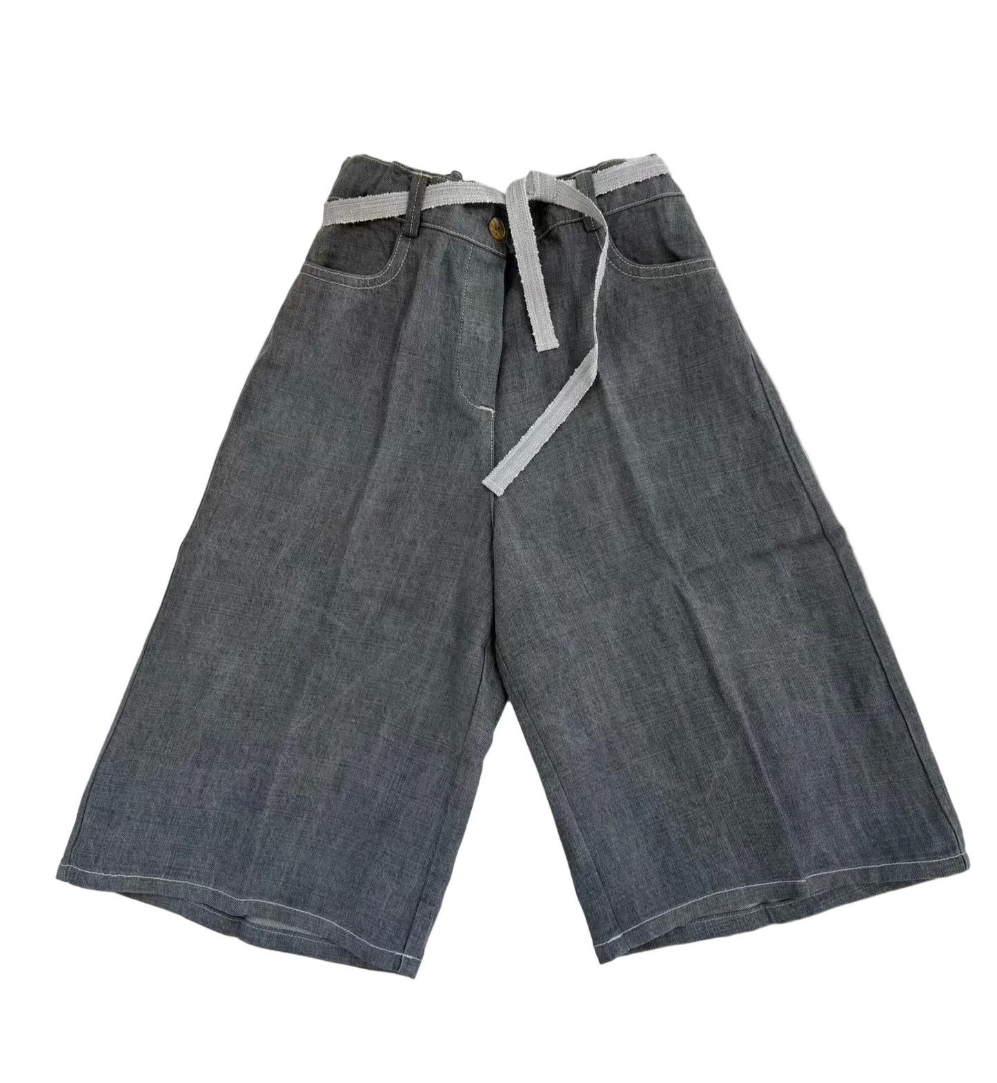 Zhoe & Tobiah - Girls Woven Long Shorts, Ardesia