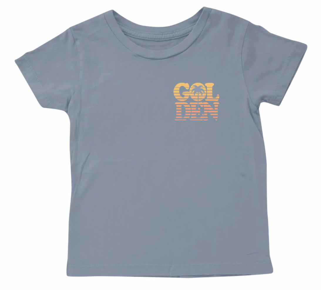 Tiny Whales Boys T-shirt- Golden