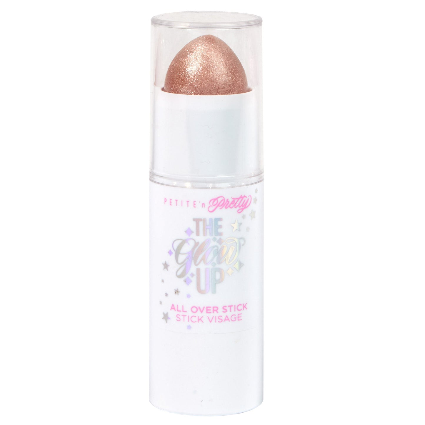 Product image of highlight stick in shade 'Gimmer Gimme' Shade is a bronze with gold specks.
