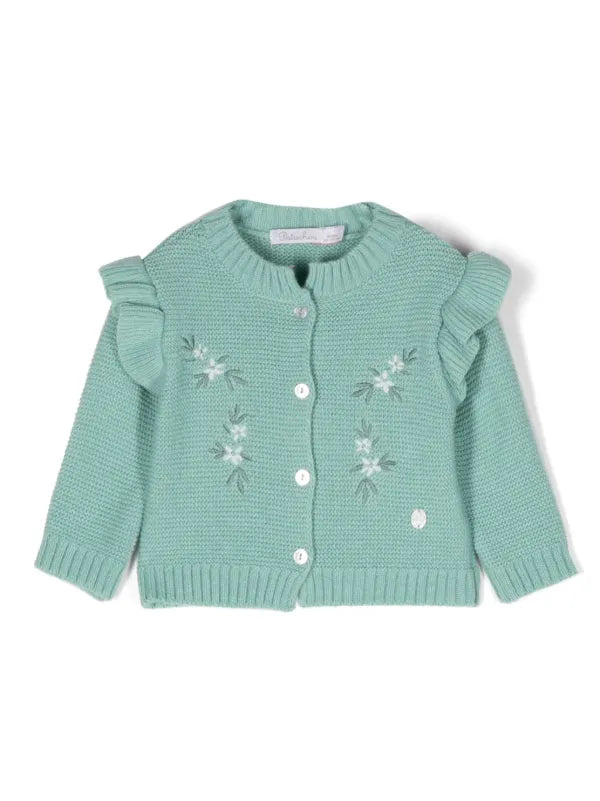 Patachou - Baby Girl Jacket Knit, Sage Green