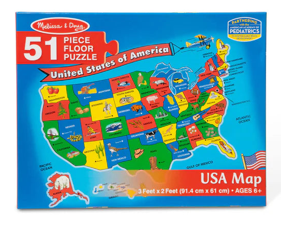 Melissa & Doug - USA Map Floor Puzzle