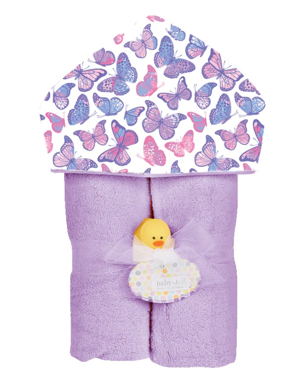 Baby Jar - Deluxe Hooded Towel, Butterflies