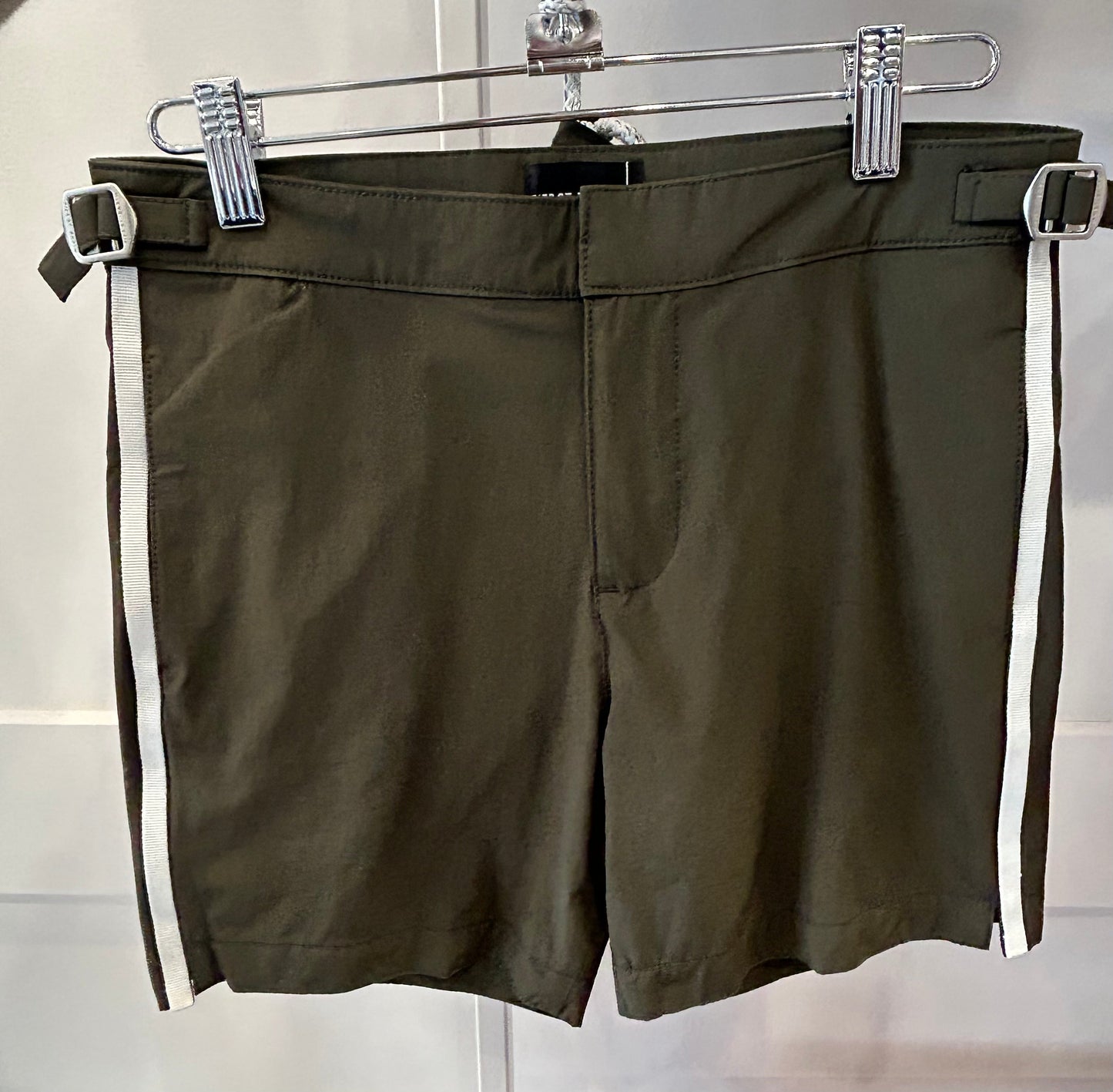 Pier St Barth - Men’s Olive Buckle Swim Shorts