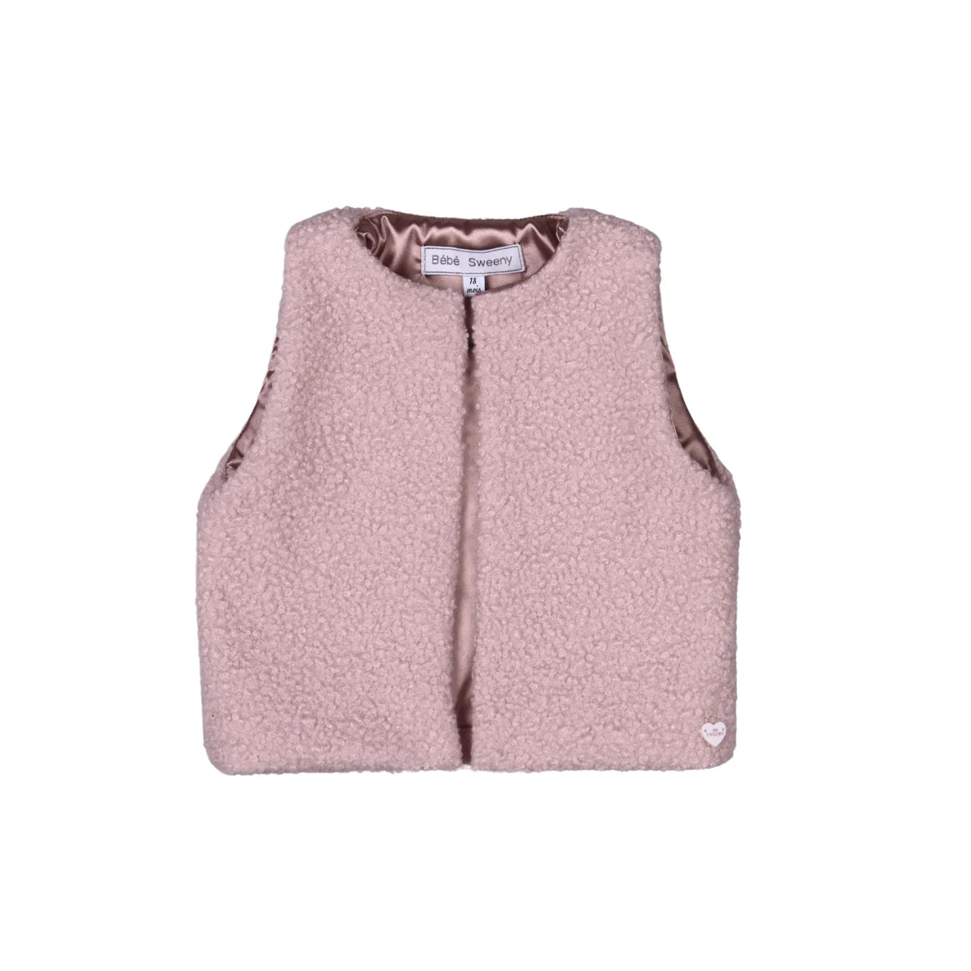 Bebe Sweeny - Gladys Girls Dusty Rose Bouclé Gilet
