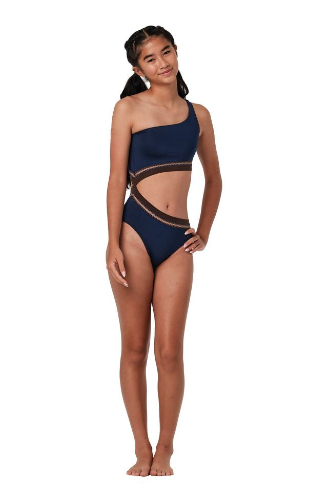 Submarine - Navy One-Piece Swimsuit (102N)