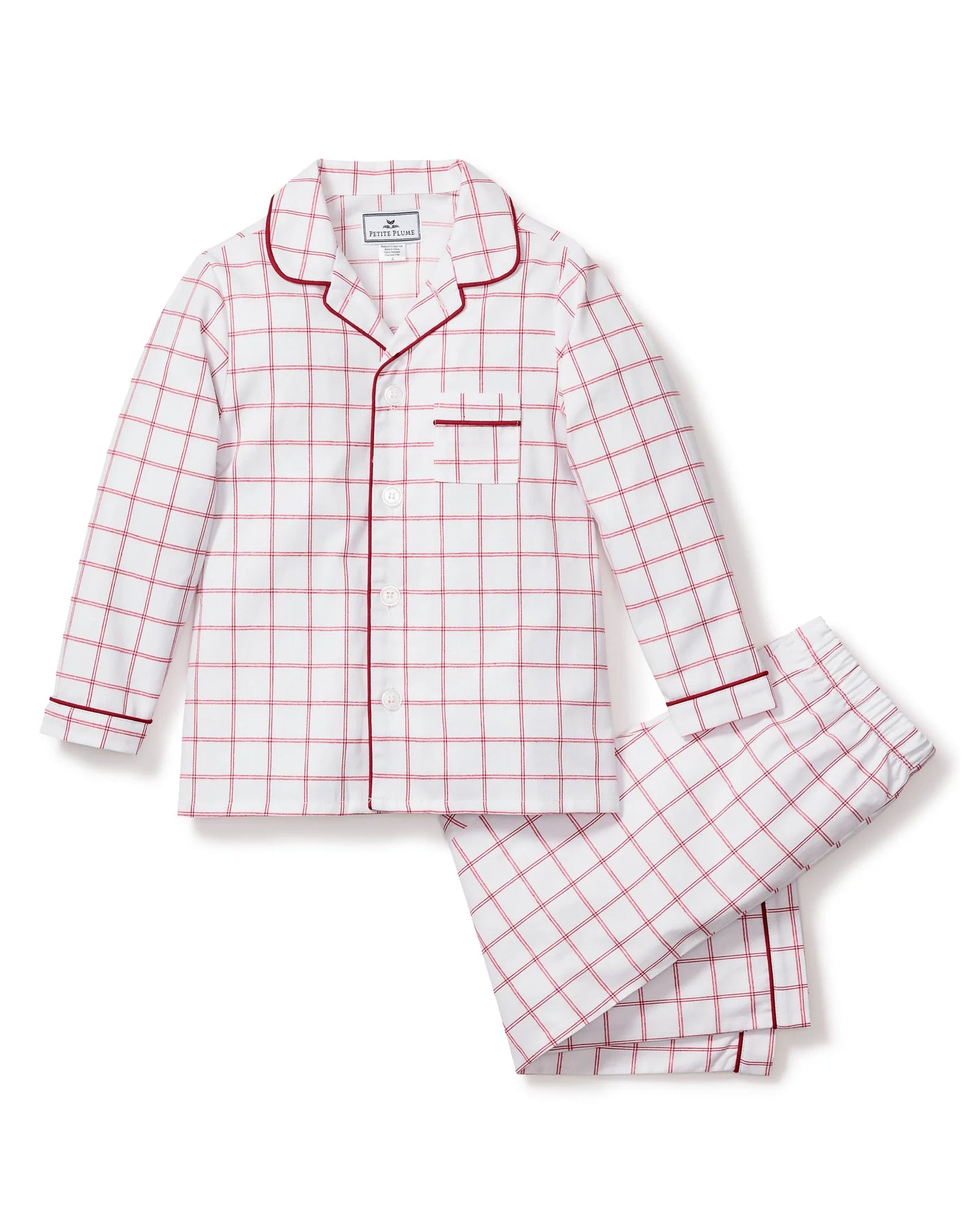 Petite Plume - Garnet Tattersall Children’s Pajama Set