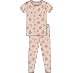 Petite Lem - 2pc Short Sleeve & Pants Pajama Set, Light Pink