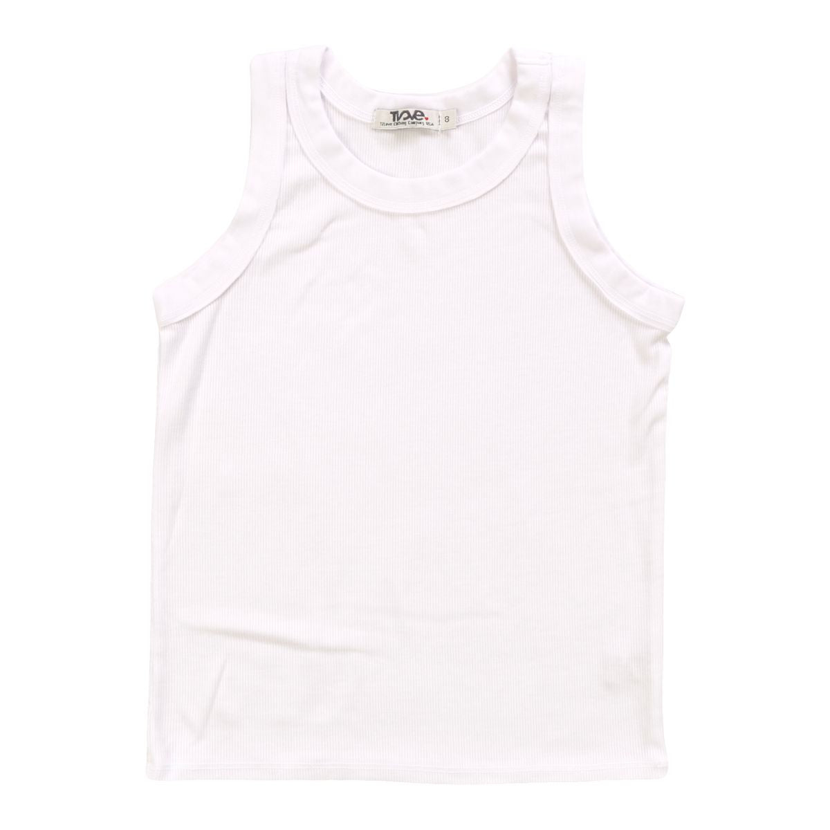 T2Love - Fitted M&G Crew Tank, White