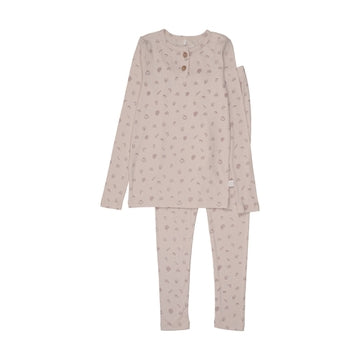 Pouf - Breakfast Print Pajama Set, Blush