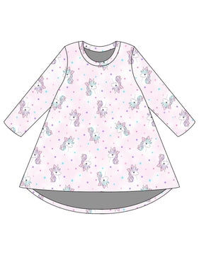 ESME - Long Sleeve Hi-Low Dress, Coquette Dress