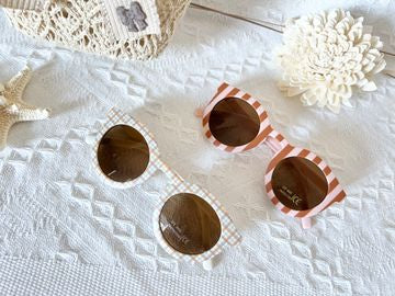 Ce Ce Co - Stripe/Checkered Sunglasses, Checkers Ivory