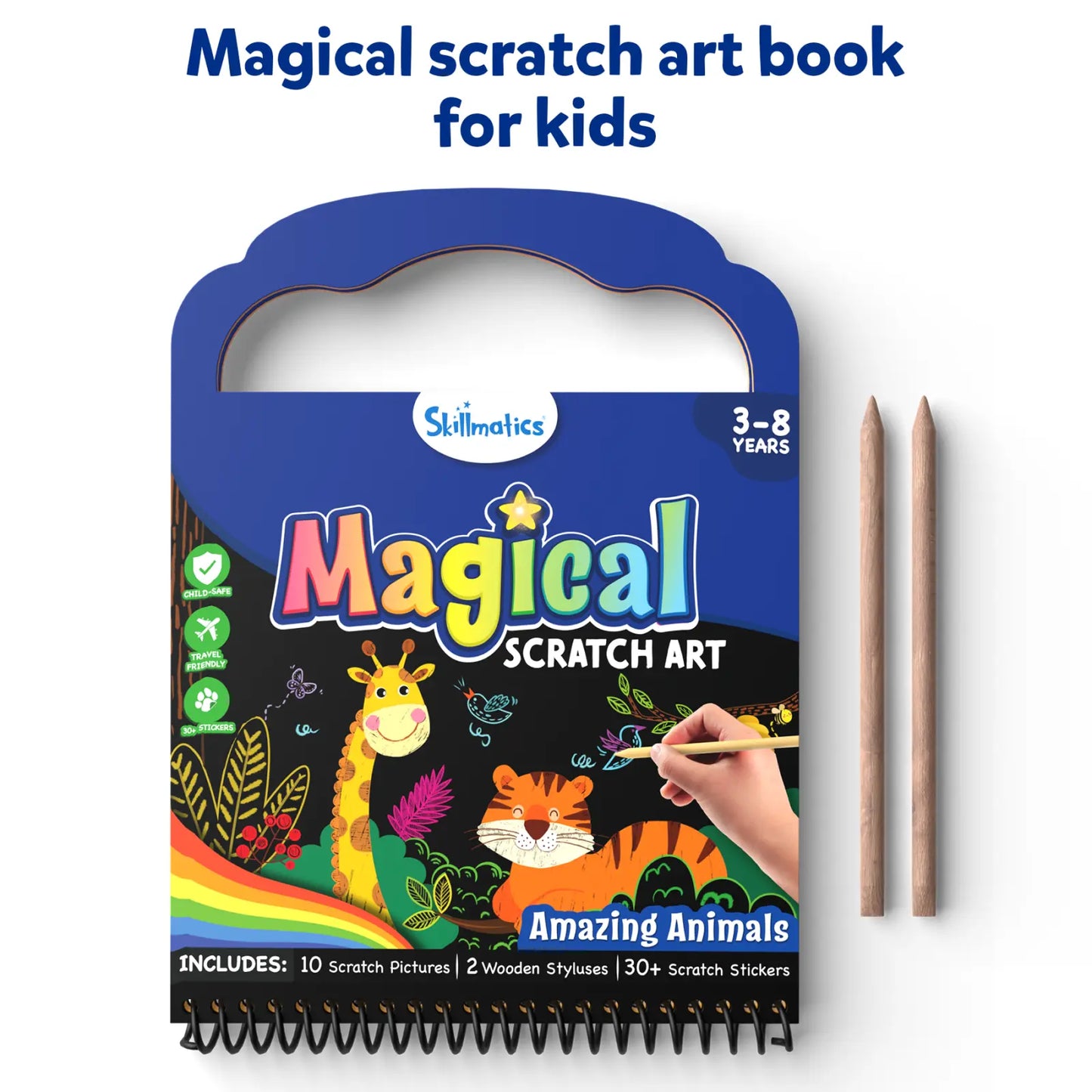 Skillmatics - Scratch Art Activity Book - Animals